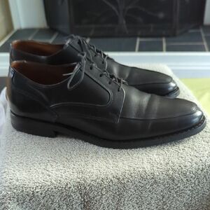 Men's Allen Edmonds Montgomery Black Leather Oxfords 10 D Split Toe Blucher USA